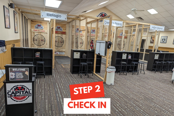 Capital Axe Throwing check-in desk photo