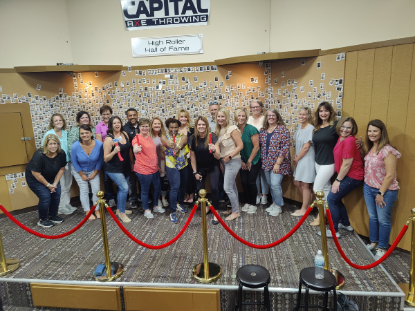 fundraising group axe throwing